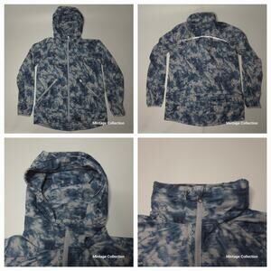 Lululemon Miss Misty Jacket Windbreaker Blue Tie Dye Packable Hood Full Zip 10